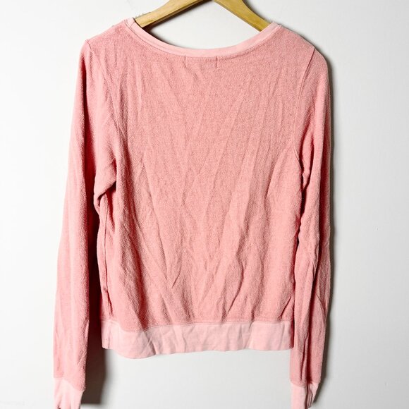 Wildfox Hearts Eyes Sweatshirt Peach XS - Picture 4 of 5